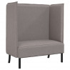 Sofa z wysokim oparciem 101cm Ciemnoszary tkanina