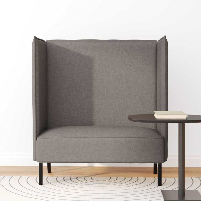 Sofa z wysokim oparciem 101cm Ciemnoszary tkanina