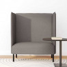Sofa z wysokim oparciem 101cm Ciemnoszary tkanina