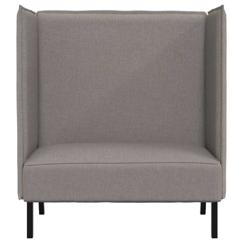 Sofa z wysokim oparciem 101cm Ciemnoszary tkanina