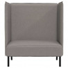 Sofa z wysokim oparciem 101cm Ciemnoszary tkanina