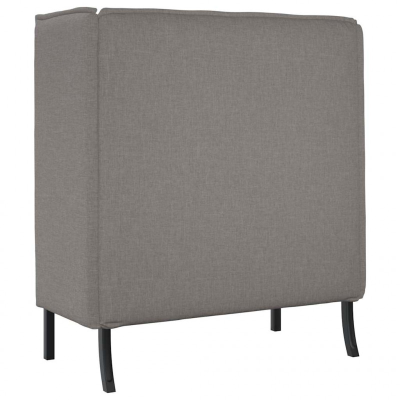 Sofa z wysokim oparciem 101cm Ciemnoszary tkanina