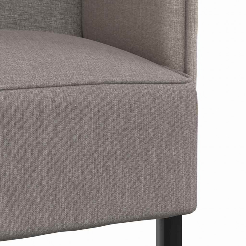Sofa z wysokim oparciem 101cm Ciemnoszary tkanina