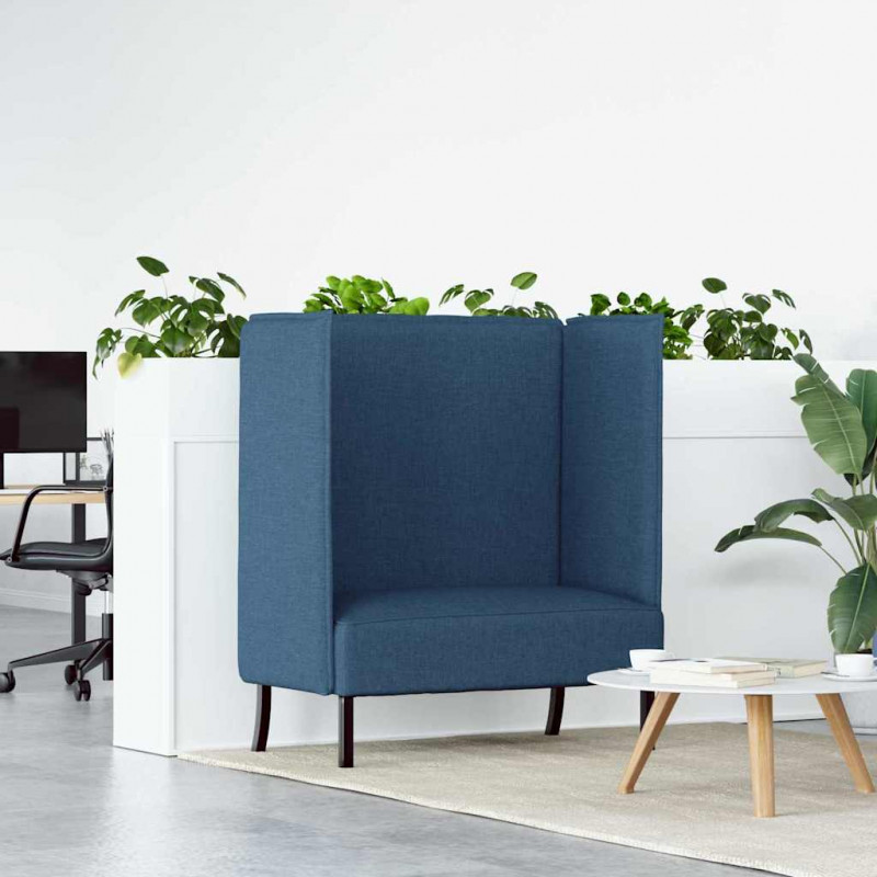 Sofa z wysokim oparciem 101cm Niebieski tkanina