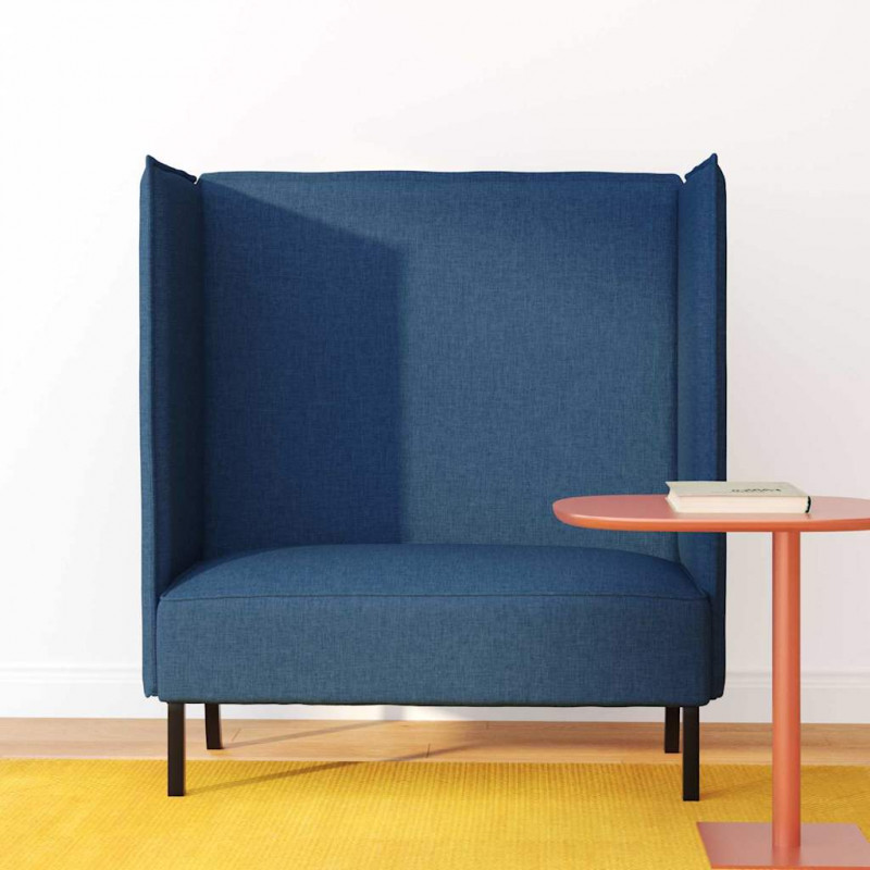 Sofa z wysokim oparciem 101cm Niebieski tkanina