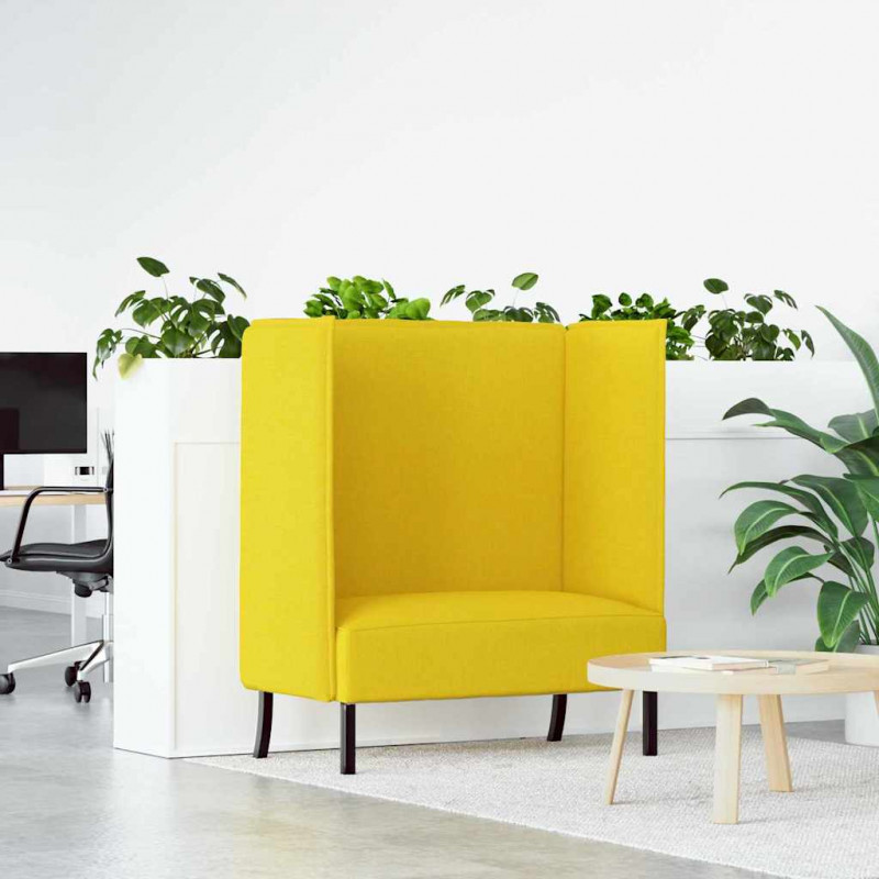 Sofa z wysokim oparciem 101cm Jasny zółty tkanina