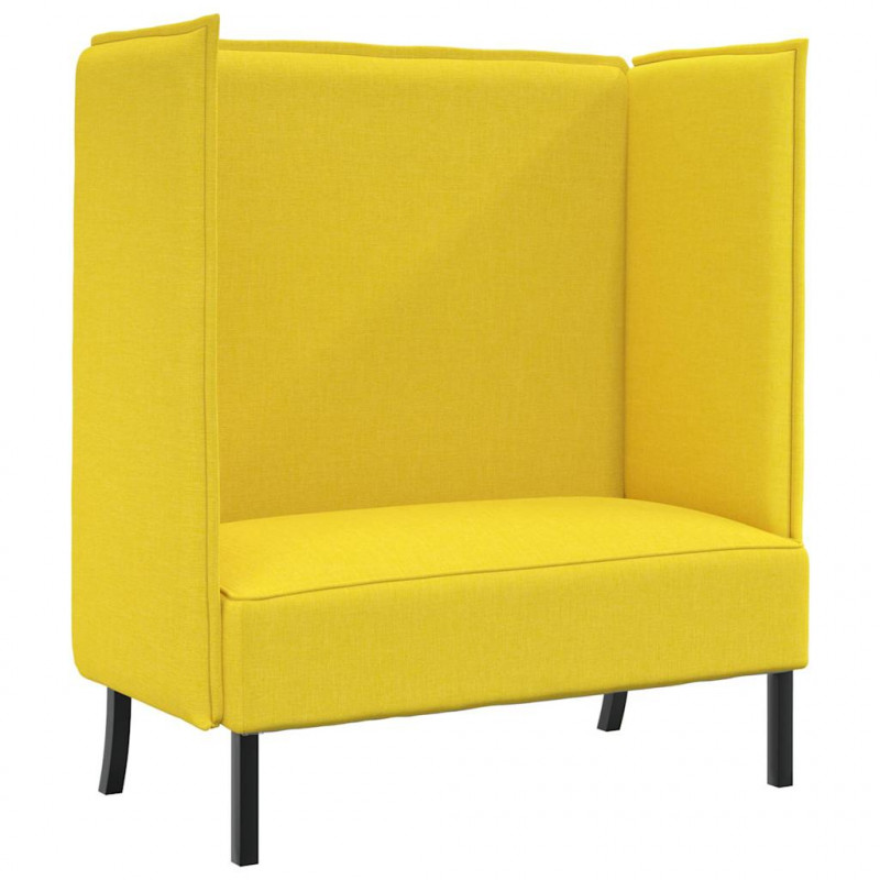 Sofa z wysokim oparciem 101cm Jasny zółty tkanina