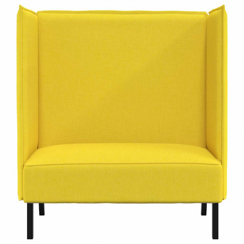 Sofa z wysokim oparciem 101cm Jasny zółty tkanina