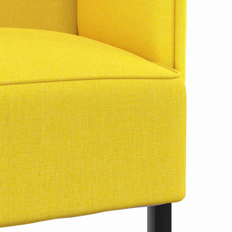 Sofa z wysokim oparciem 101cm Jasny zółty tkanina