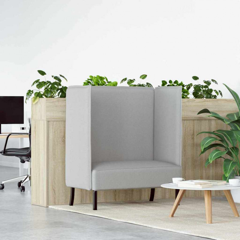 Sofa z wysokim oparciem Szary chmura 109 x 56 x 121 cm tkanina