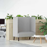 Sofa z wysokim oparciem Szary chmura 109 x 56 x 121 cm tkanina