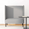 Sofa z wysokim oparciem Szary chmura 109 x 56 x 121 cm tkanina