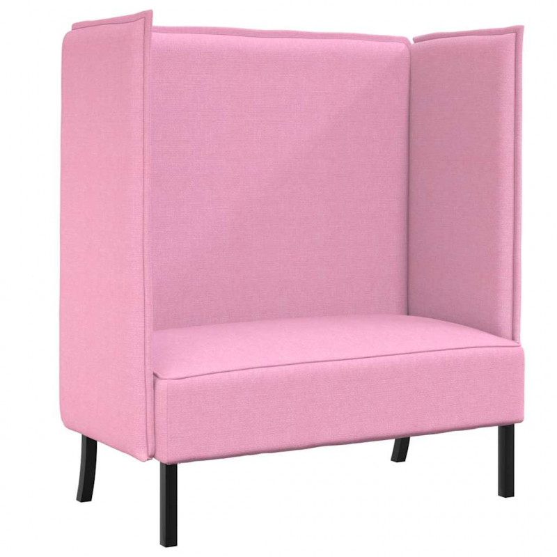 Sofa z wysokim oparciem 101cm Różowy tkanina