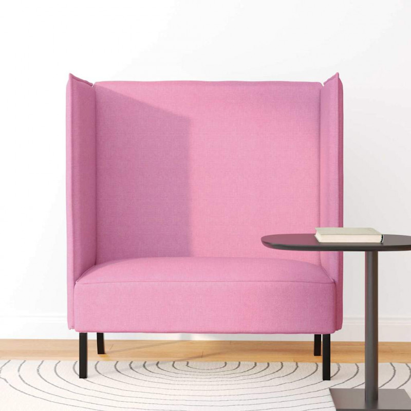 Sofa z wysokim oparciem 101cm Różowy tkanina
