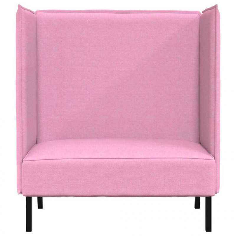 Sofa z wysokim oparciem 101cm Różowy tkanina