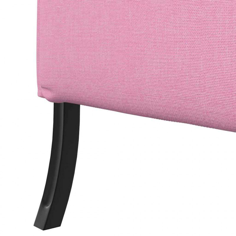 Sofa z wysokim oparciem 101cm Różowy tkanina