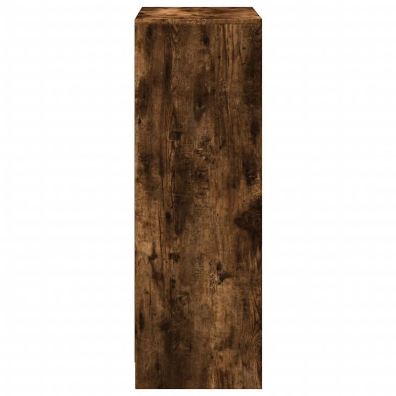 Szafka z LED, przydymiony dąb, 72x34x100 cm