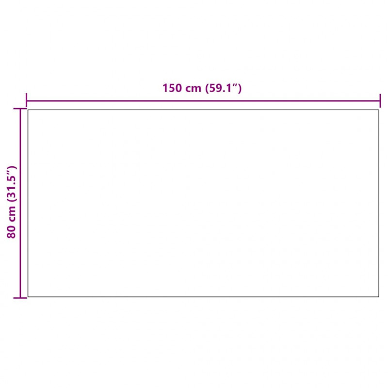 Chodnik dywanowy Jasnoszary 80 x 150 cm tkanina
