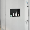 Nisza prysznicowa Czarny 45 x 30 x 9,5 cm Stal nierdzewna
