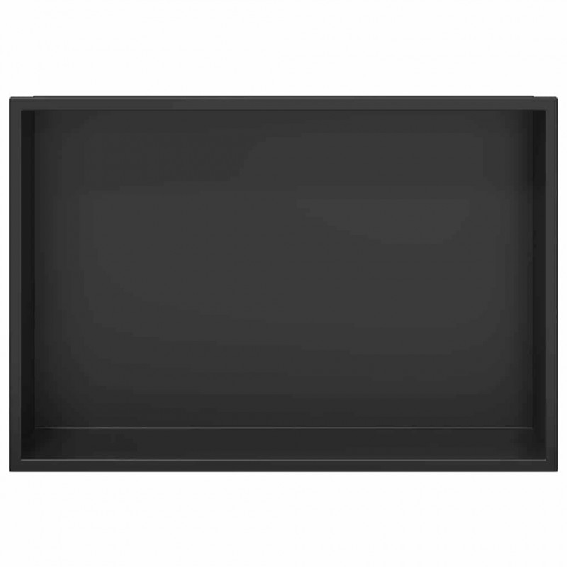 Nisza prysznicowa Czarny 45 x 30 x 9,5 cm Stal nierdzewna