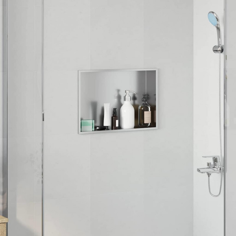 Nisza prysznicowa Srebrny 45 x 30 x 9,5 cm Stal nierdzewna