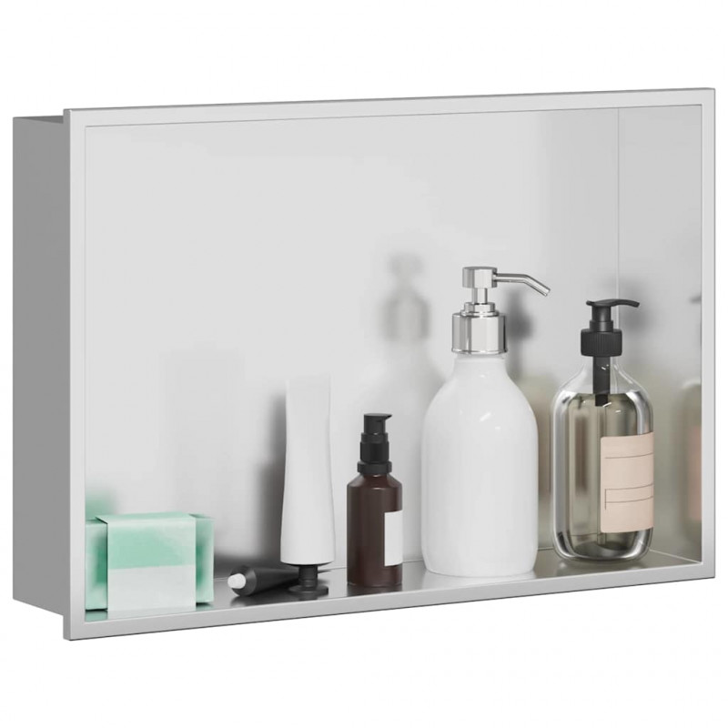 Nisza prysznicowa Srebrny 45 x 30 x 9,5 cm Stal nierdzewna
