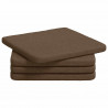 Poduszki na siedziska 4 pcs Brązowy 40 x 40 x 3 cm tkanina