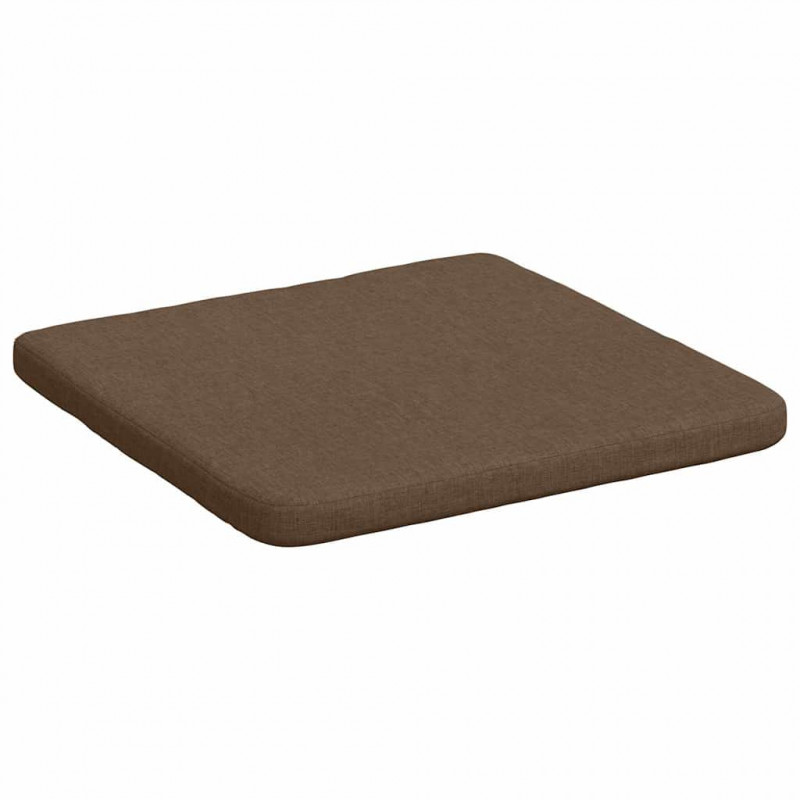 Poduszki na siedziska 4 pcs Brązowy 40 x 40 x 3 cm tkanina