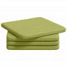 Poduszki na siedziska 4 pcs Jasnozielony 40 x 40 x 3 cm tkanina