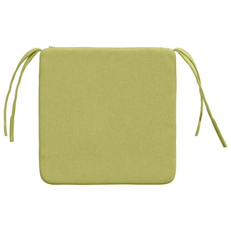 Poduszki na siedziska 4 pcs Jasnozielony 40 x 40 x 3 cm tkanina
