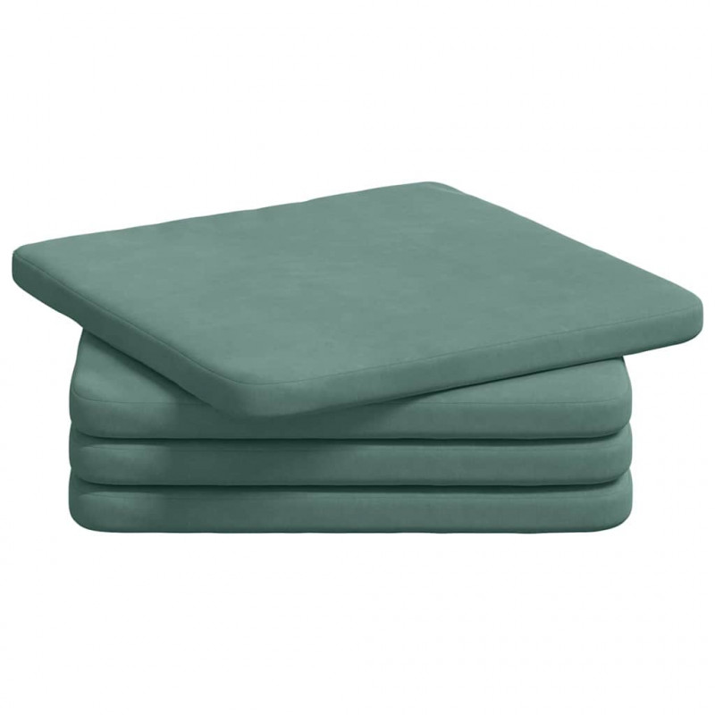 Poduszki na siedziska 4 pcs Zielony morski 40 x 40 x 3 cm