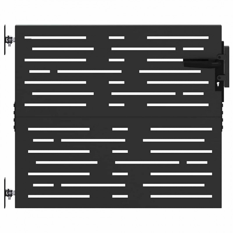 Brama ogrodowa Czarny 85 x 100 cm Stal Malowana Proszkowo