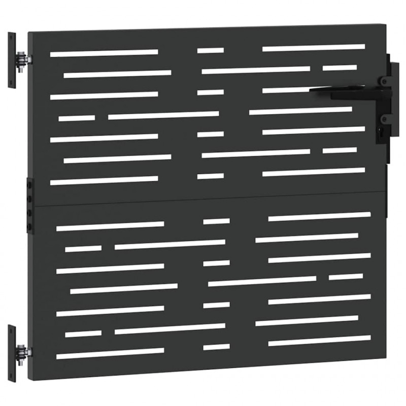 Brama ogrodowa Czarny 85 x 100 cm Stal Malowana Proszkowo