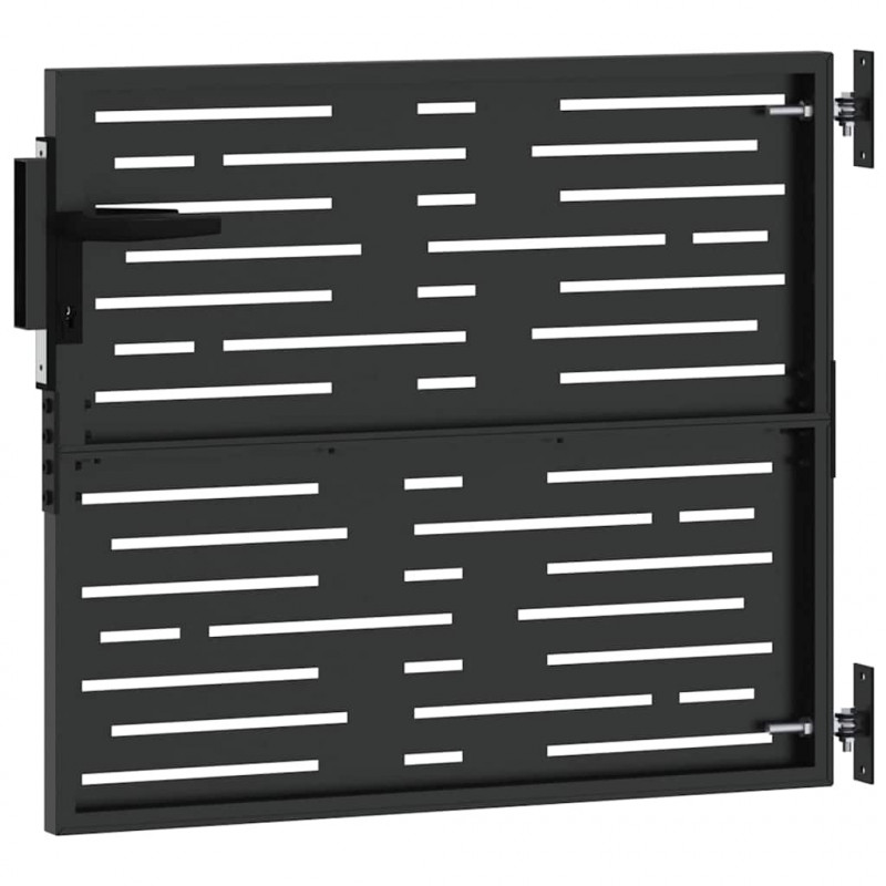 Brama ogrodowa Czarny 85 x 100 cm Stal Malowana Proszkowo