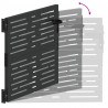 Brama ogrodowa Czarny 85 x 100 cm Stal Malowana Proszkowo