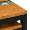 Stolik Nesting 3 pcs Brązowy Lite drewno teakowe