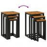 Stolik Nesting 3 pcs Brązowy Lite drewno teakowe