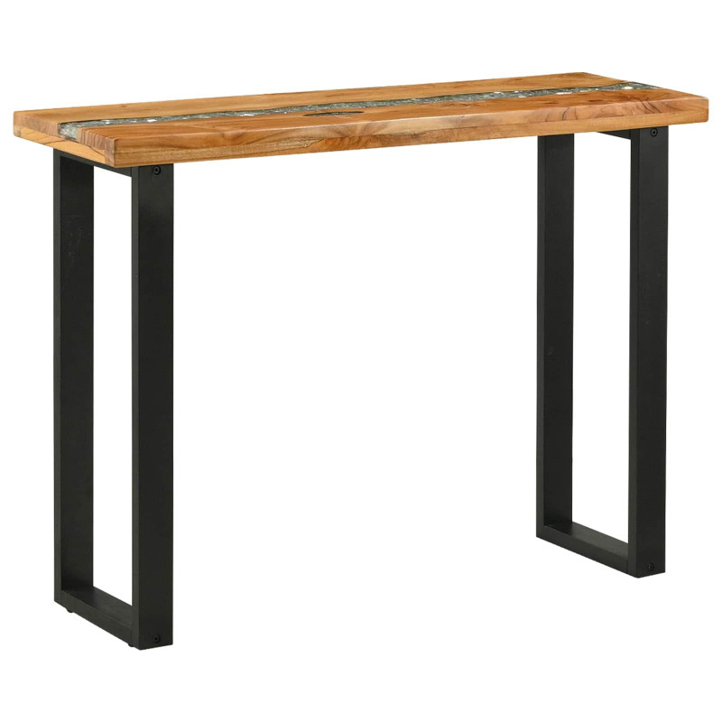 Konsola Brązowy 100 x 35 x 75 cm Lite drewno teakowe