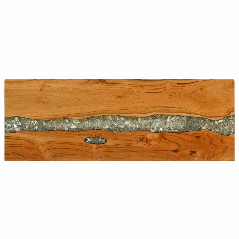 Konsola Brązowy 100 x 35 x 75 cm Lite drewno teakowe