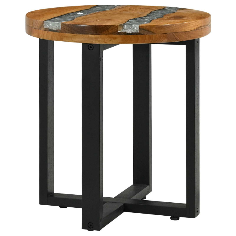 Stolik kawowy Brązowy 40 x 40 x 45 cm Lite drewno teakowe