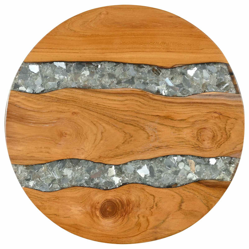 Stolik kawowy Brązowy 40 x 40 x 45 cm Lite drewno teakowe