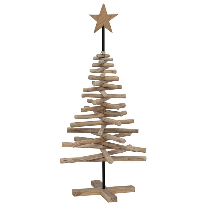 Choinka z podstawą Brązowy 120 cm Lite drewno tekowe