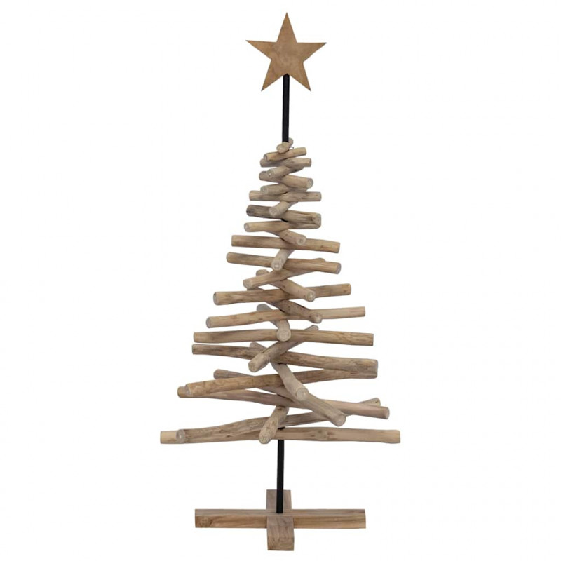 Choinka z podstawą Brązowy 120 cm Lite drewno tekowe
