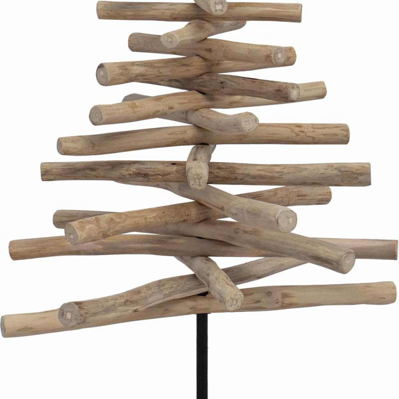 Choinka z podstawą Brązowy 120 cm Lite drewno tekowe