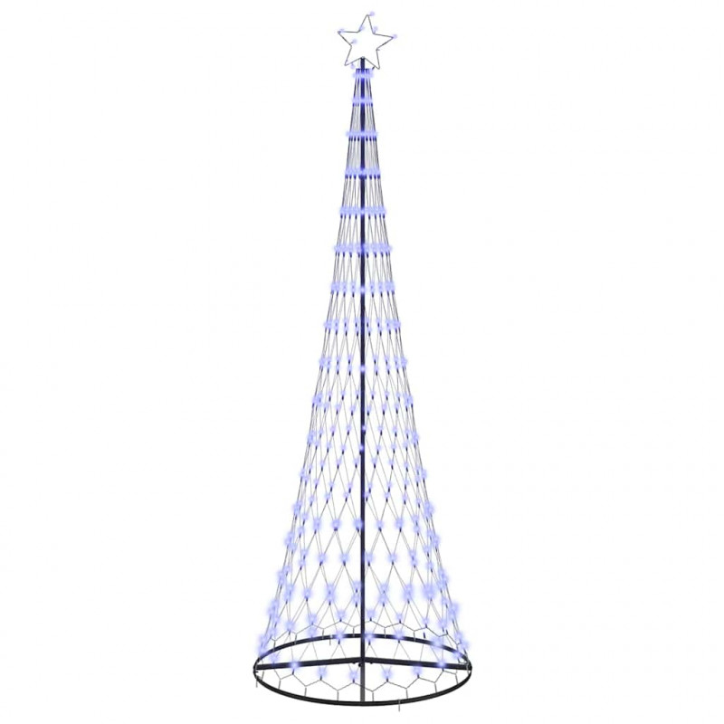 Choinka świąteczna LED z podstawą Niebieski 302,5 cm Metal