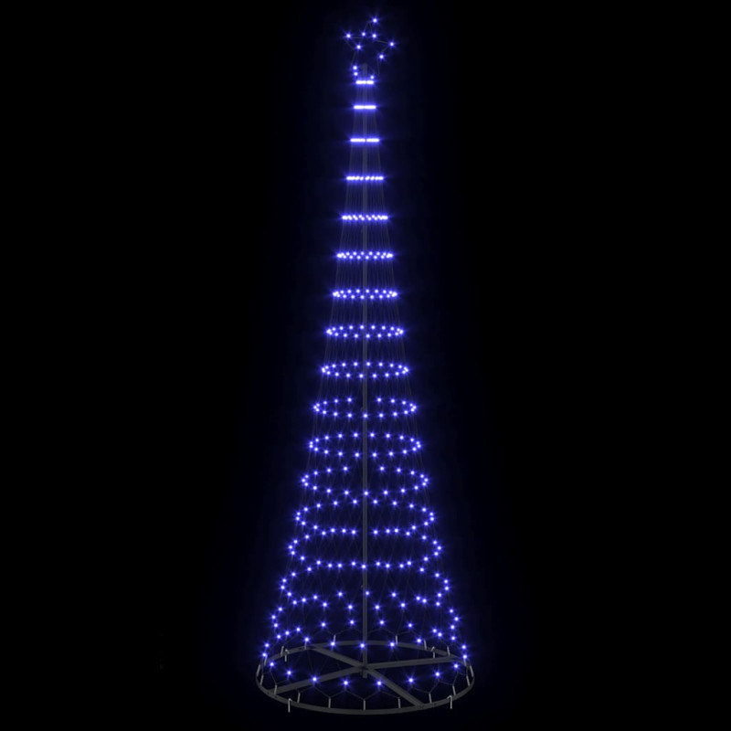Choinka świąteczna LED z podstawą Niebieski 302,5 cm Metal