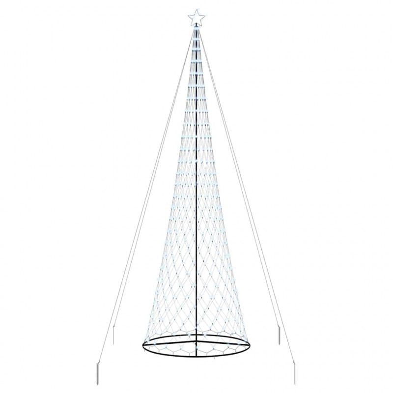 Choinka świąteczna LED z podstawą Chłodna biel 500 cm Metal