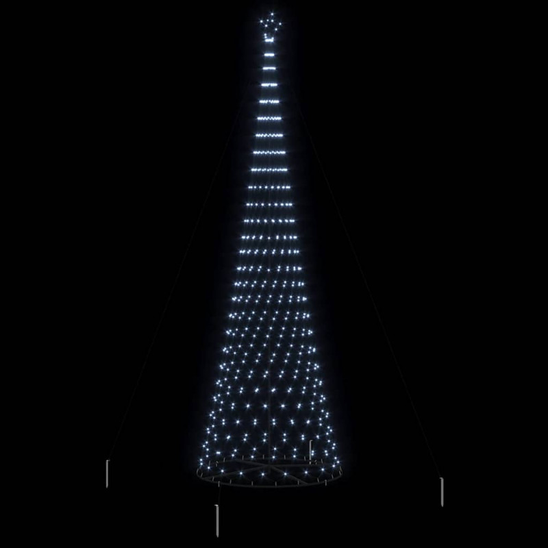Choinka świąteczna LED z podstawą Chłodna biel 500 cm Metal