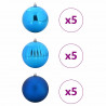 Zestaw Bombek Świątecznych XL 15 pcs Niebieski