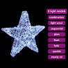 3D Gwiazda z 50 diodami LED Zimna biel 55 x 53.5 x 10 cm Akryl